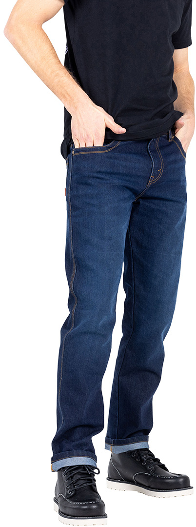 Side view of John Doe Taylor Mono Motorcycle Jeans