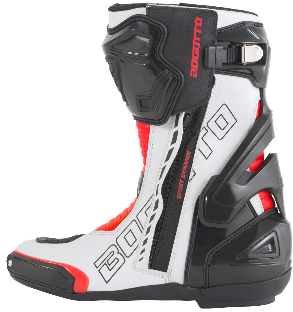 Bogotto Donington Motorcycle Boots white/black/red 41 Figure 2