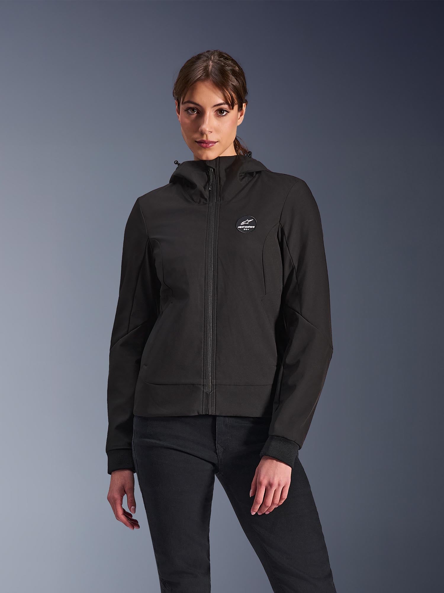 Side view of Alpinestars Stella Radium Tech Ladies Motorcycle Zip Hoodie