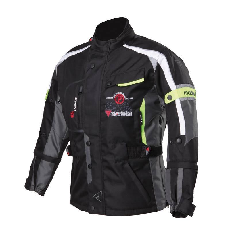 Modeka El Chango Kids Motorcycle Textile Jacket black/yellow 140 Figure 1