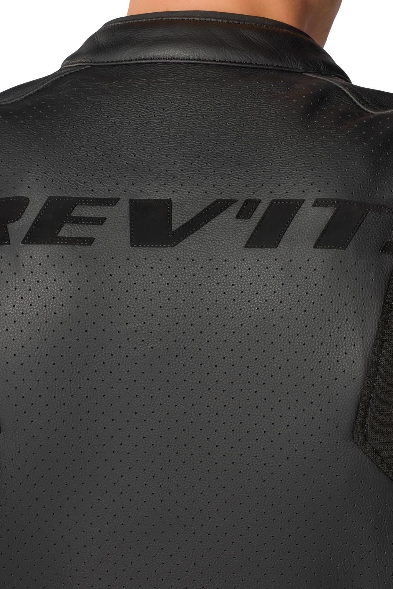 Revit Quadratic Logo perforated Motorcycle Leather Jacket black/white 48 Figure 10