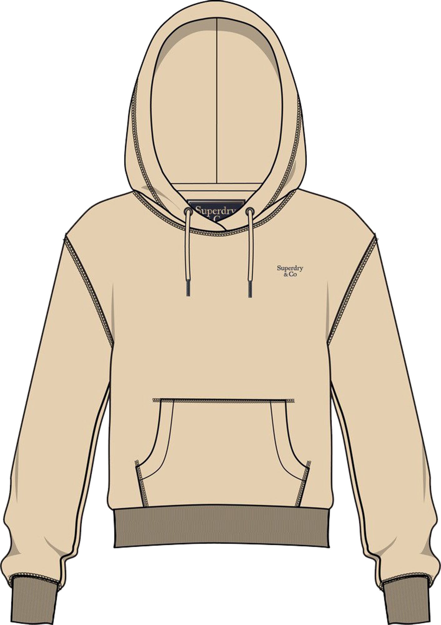 Superdry & Co Signature Bluza z kapturem żółty 16 Rysunek 1