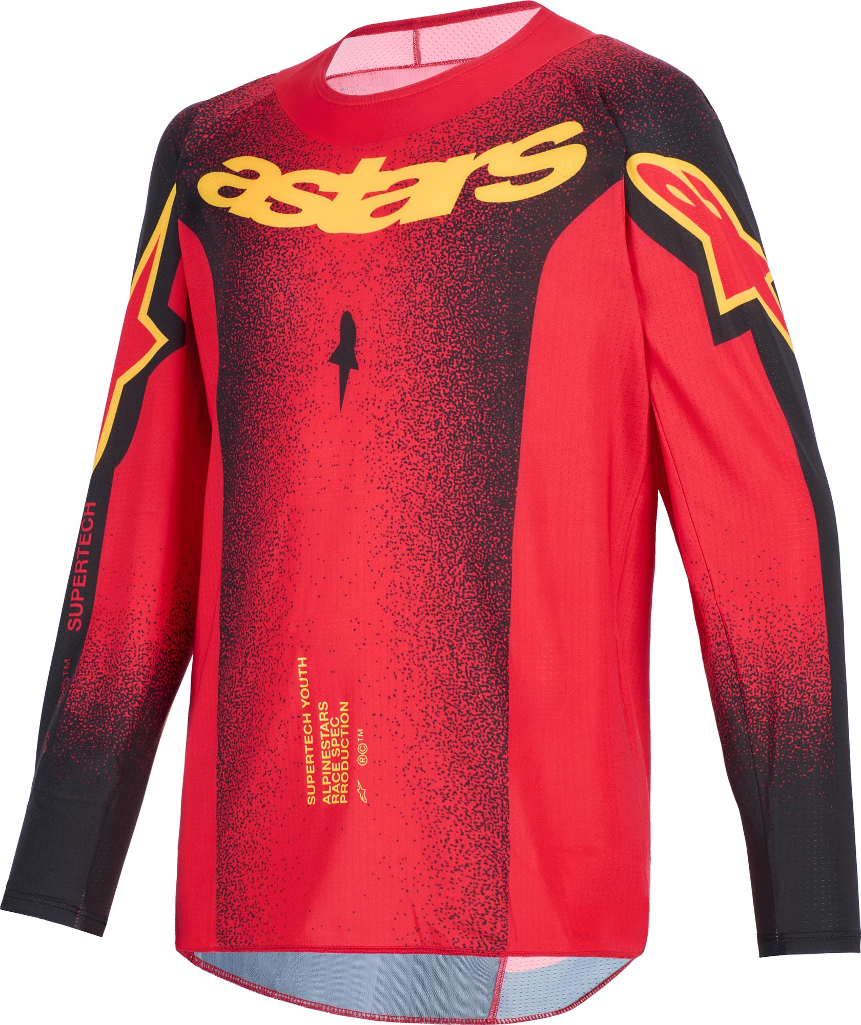 Alpinestars Supertech SCENZ Tricou de motocross pentru tineret roșu/negru/galben M Figura 1