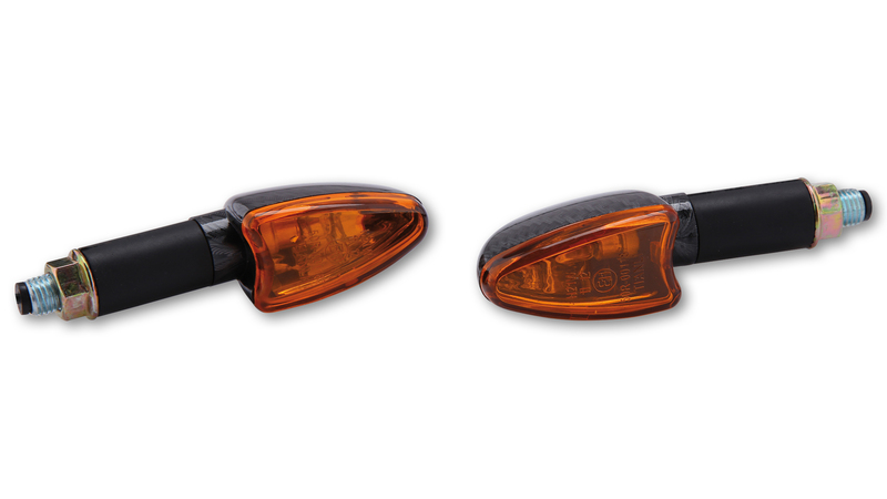 HIGHSIDER Corp indicator mini Smart Arrow Bulb Carbon / Lentilă portocaliu (pereche), față și spate Figura 1