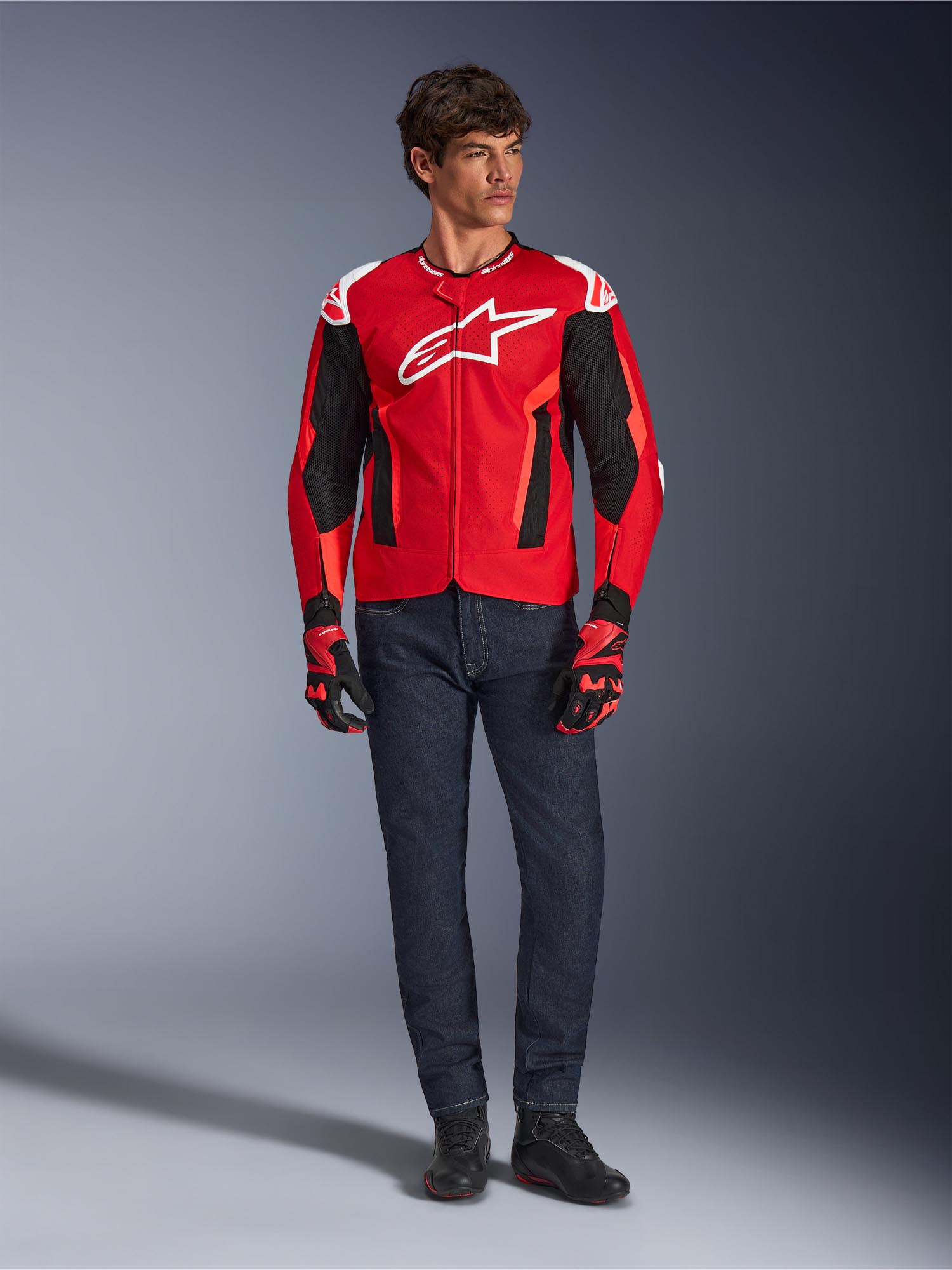 Alpinestars T-GP Air perforated Motorcycle Textile Jacket red/black M Figure 4