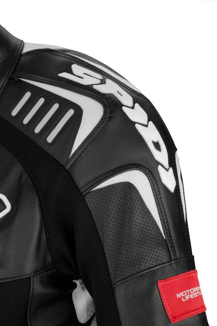 Spidi Track Wind Replica Evo One Piece Motorcycle Leather Suit black/white 50 Figure 12