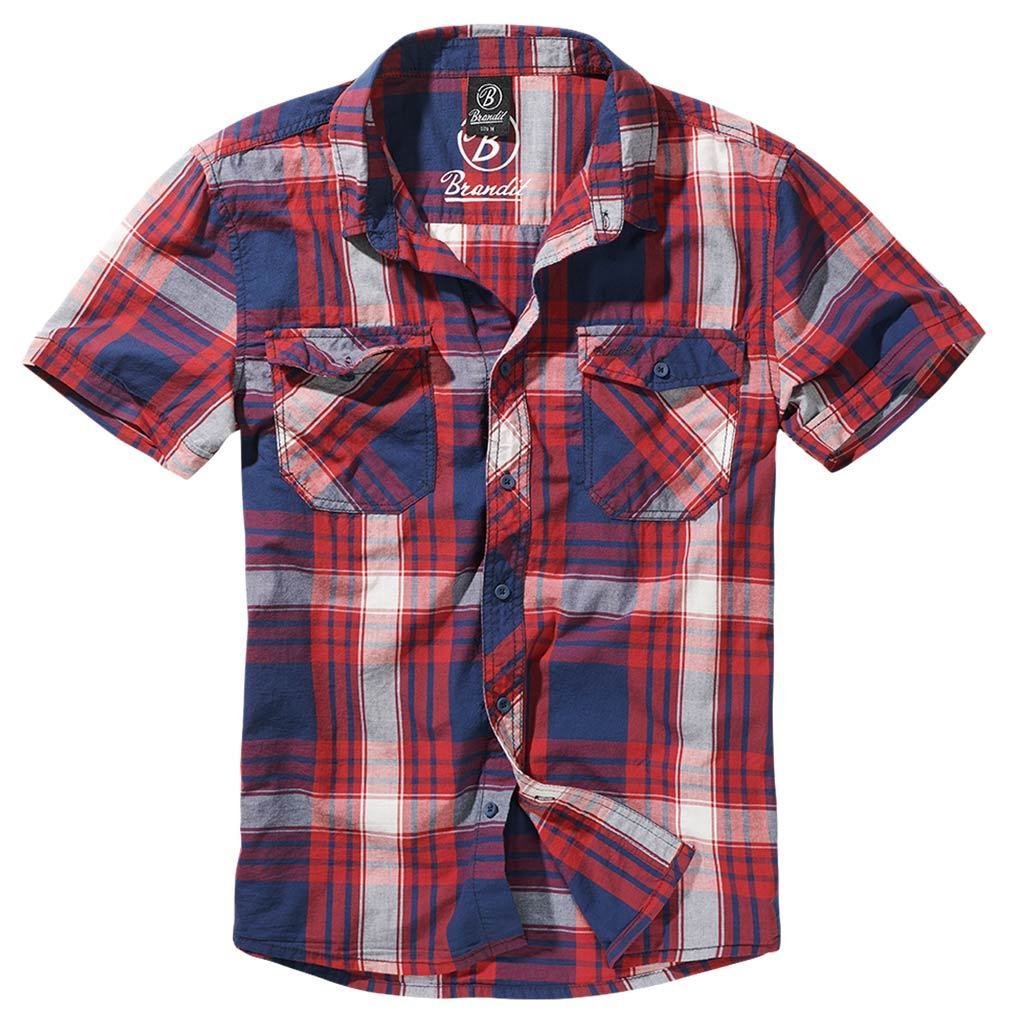 Brandit Roadstar Camicia rosso/blu scuro M Figura 1
