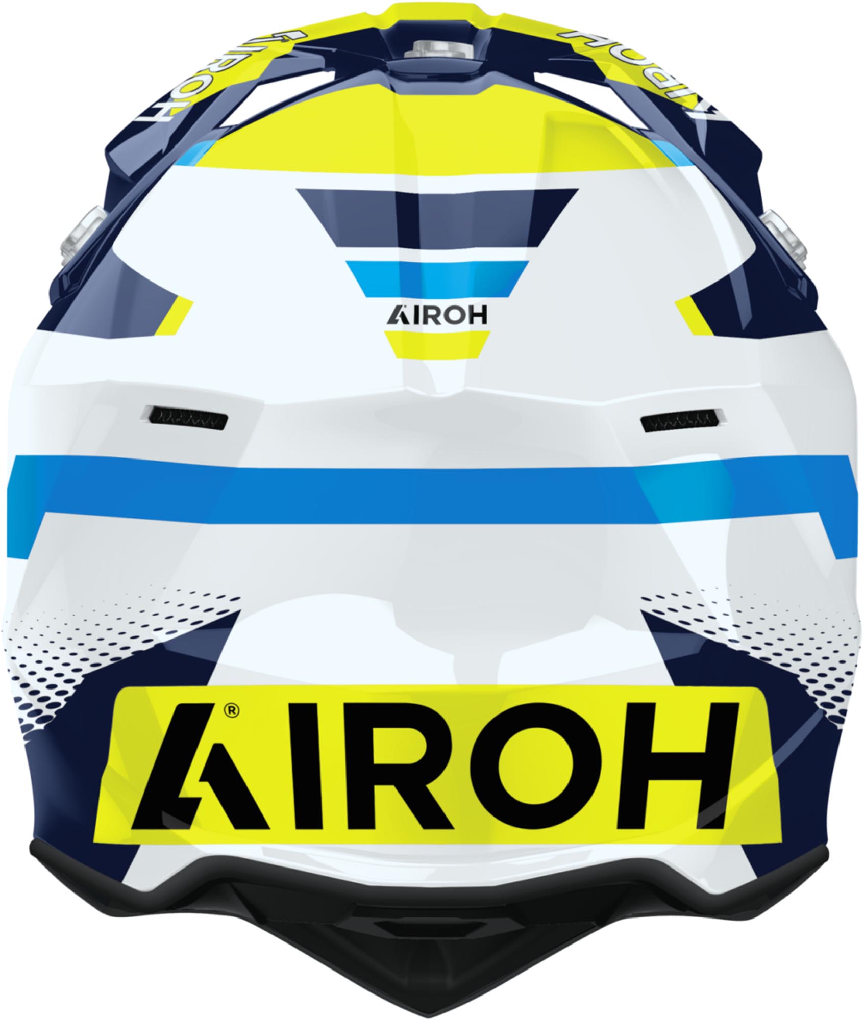 Airoh Wraaap Vision Casco da motocross bianco/blu/giallo M (57/58) Figura 3