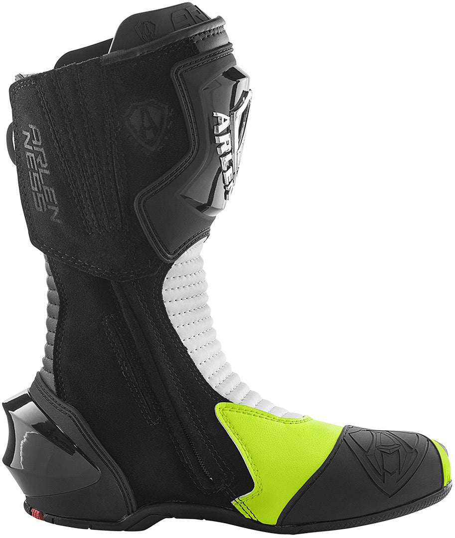 Arlen Ness Xaus Replica Motorcycle Boots black/white/yellow 46 Figure 3