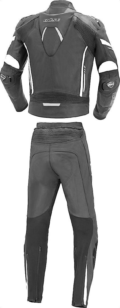 Büse Imola Two Piece Motorcycle Leather Suit black/white 58 Figure 2