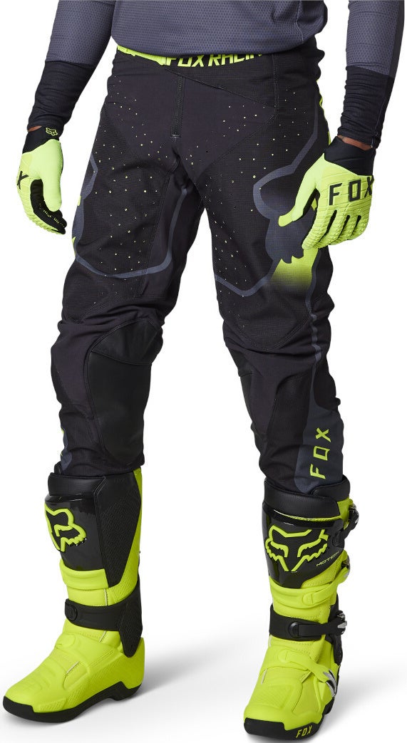 FOX 360 Vizen Pantaloni Motocross nero/giallo 32 Figura 3
