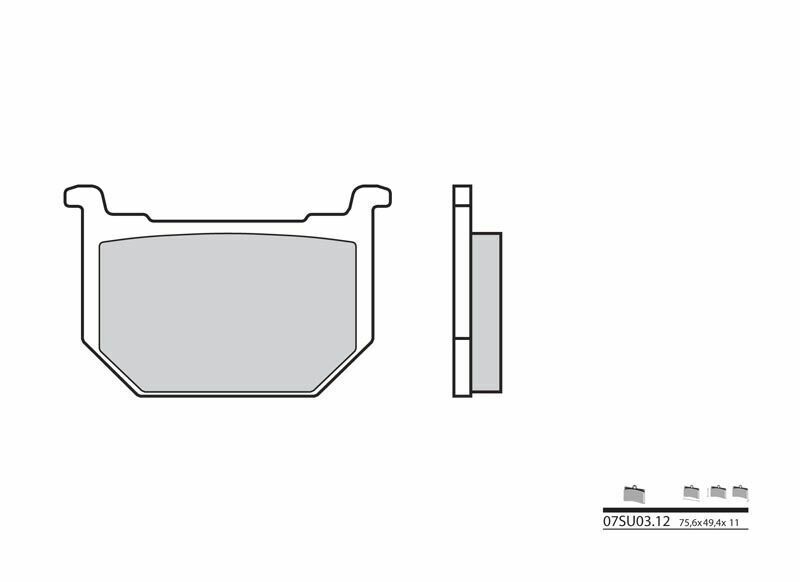 Brembo S.p.A. Vägbromsbelägg kolkeramik - 07SU0312 Figur 1