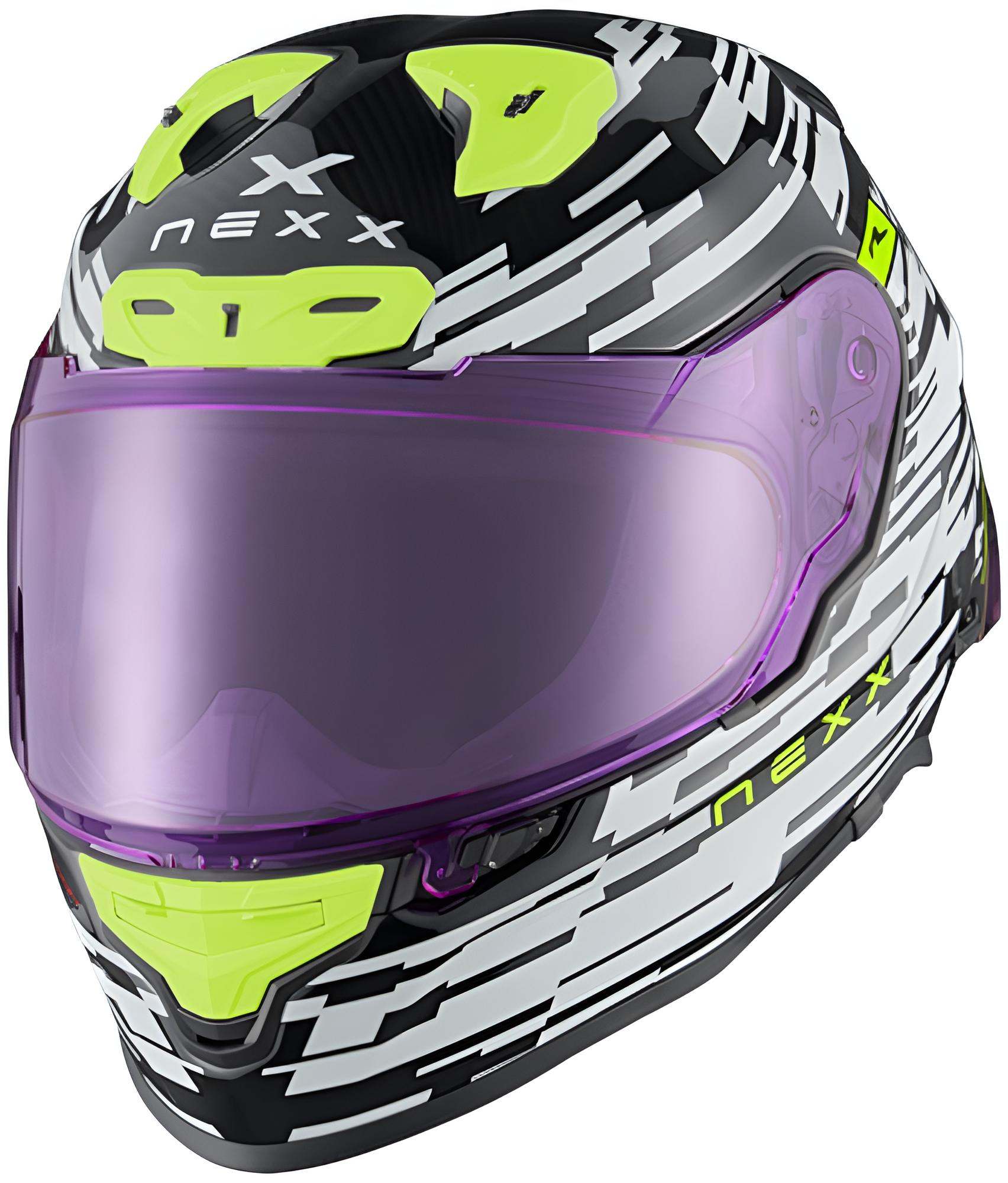 Nexx X.R3R Glitch Racer Helm Wit/geel S (55/56) Figuur 2
