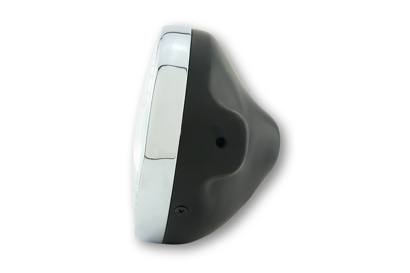 HIGHSIDER smart 7 tums LTD strålkastare H4 svart H4 insats med präglat glas, E-godkänd (1st) Figur 3