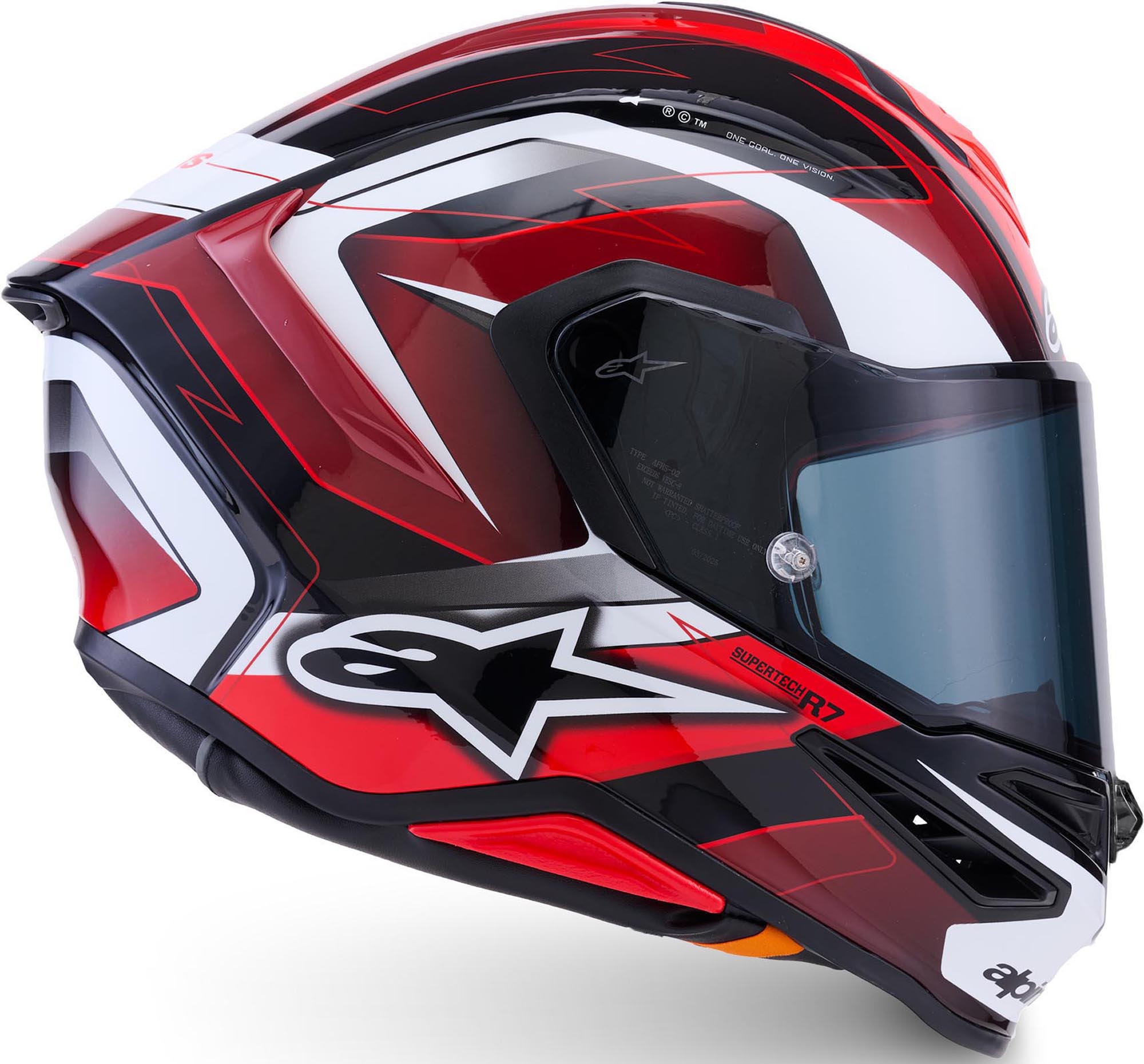 Alpinestars S-R7 Kinetis Casco negro/rojo/blanco XL Figura 3