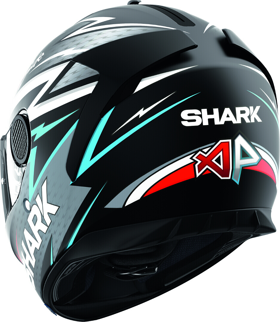 Shark Spartan Adrian Parassol Mat Helmet black/silver/red M (57/58) Figure 3