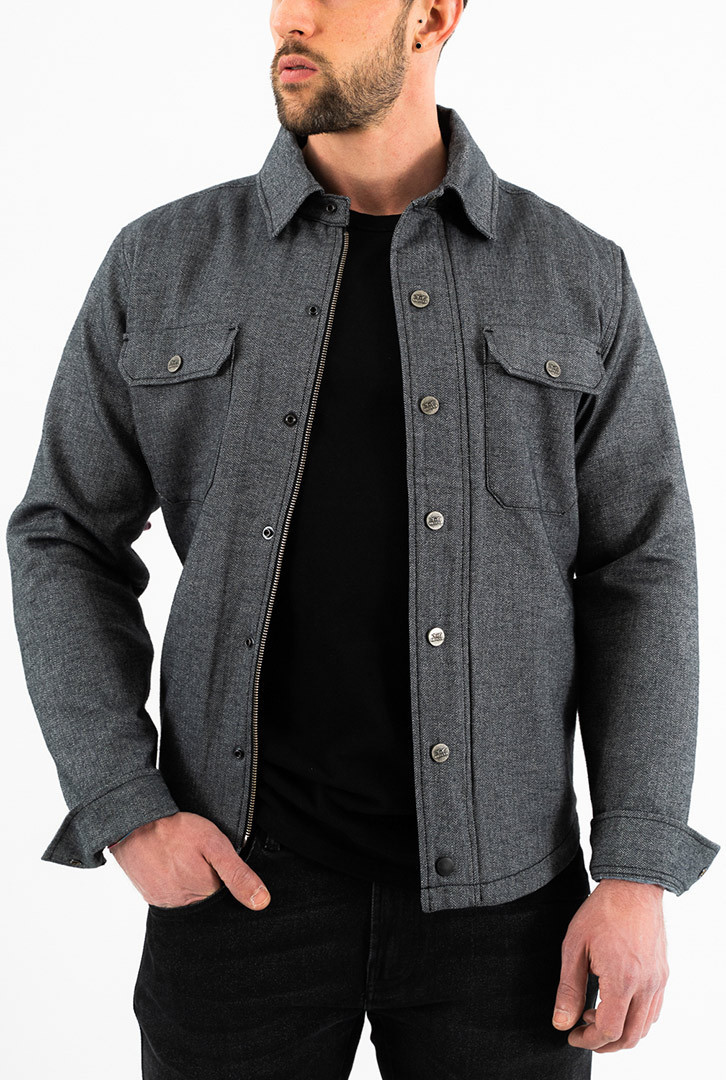 Rokker Boston Rider Chemise de moto gris M Figure 3