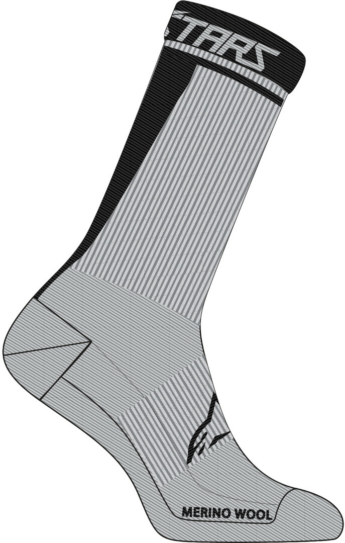 Alpinestars Merino 24 Cykel sokker grå/sort M Figur 1