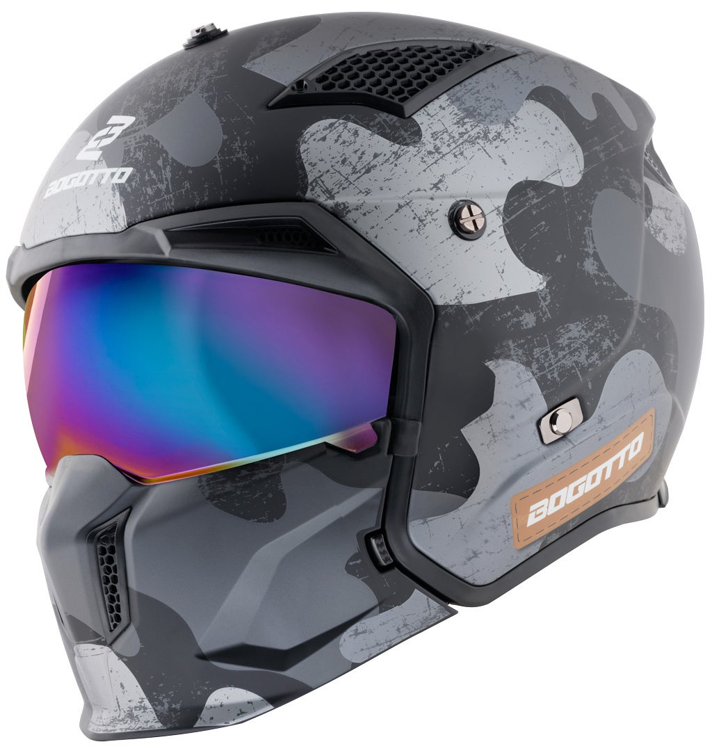 Bogotto Radic Camo 22.06 Casco nero opaco S Figura 6