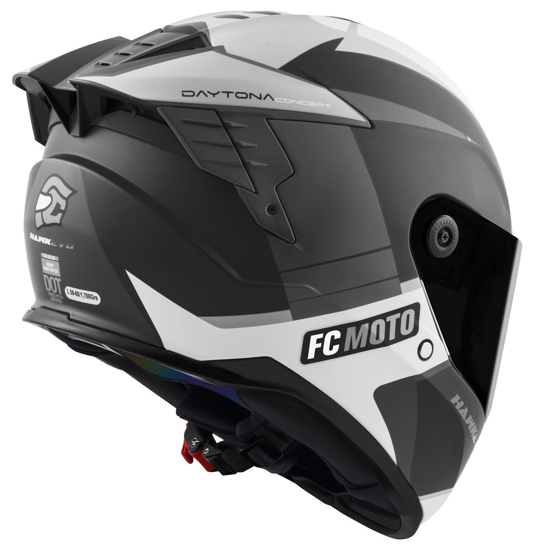 FC-Moto Hawk EVO-X Přilba černá matná/šedá/bílá M Obrázek 3