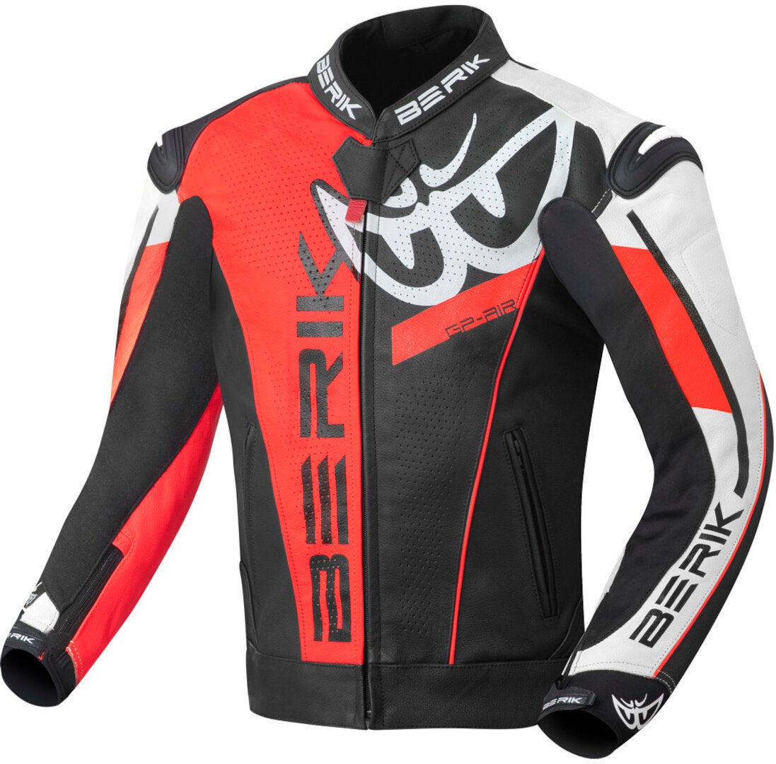 Berik VisionGP Motorcycle Leather Jacket black/neon-red 54 Figure 1