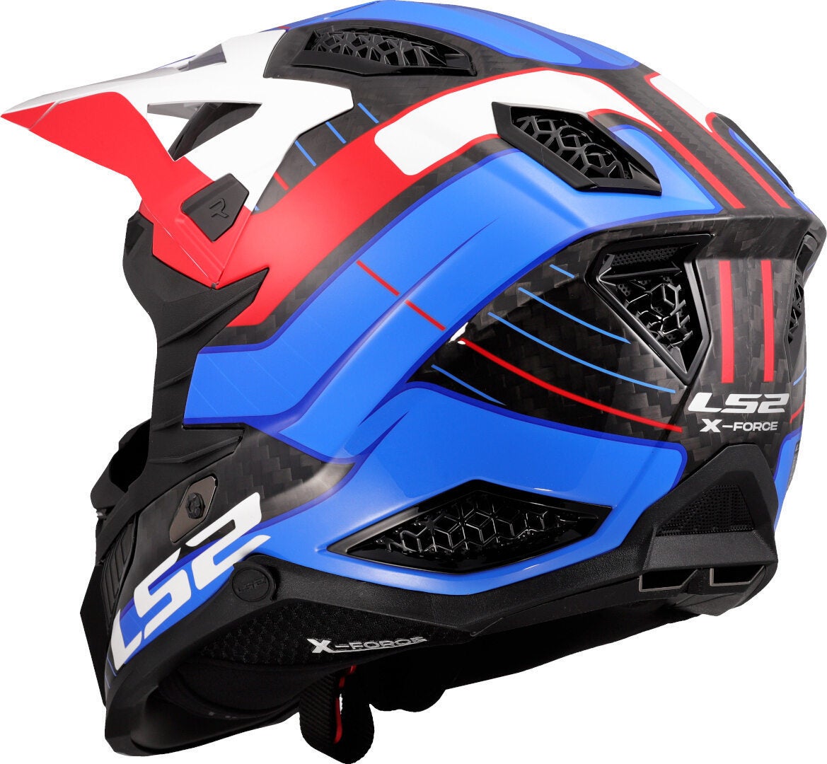 LS2 MX703 X-Force Galuo Carbon Motocross Helmet white/red/blue M (57/58) Figure 3