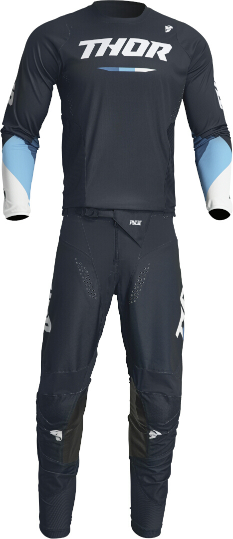 Thor Pulse Tactic Motocross Jersey azul escuro M Figura 3