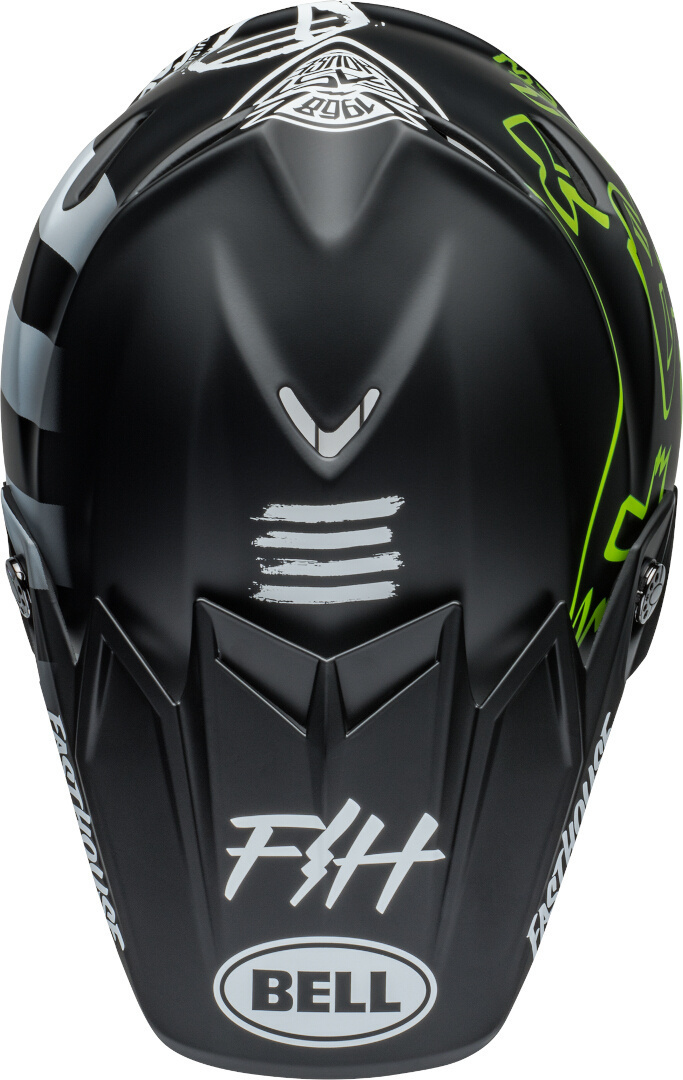 Bell Moto-9S Flex Fasthouse MC Core Cască de motocross negru mat/argintiu/galben-neon L (58/59) Figura 3