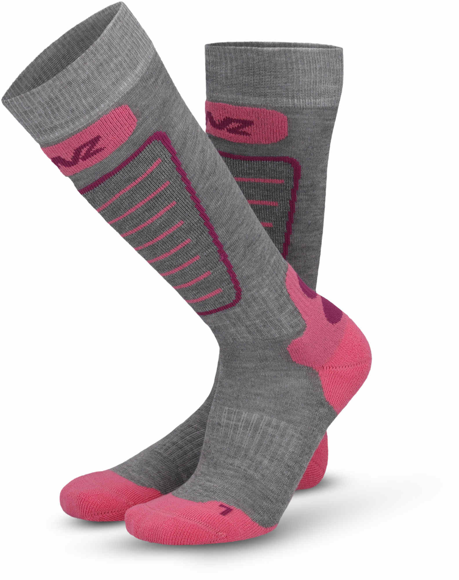 Lenz Skiing Meias Infantis Cinza/Rosa 23-26 Figura 1