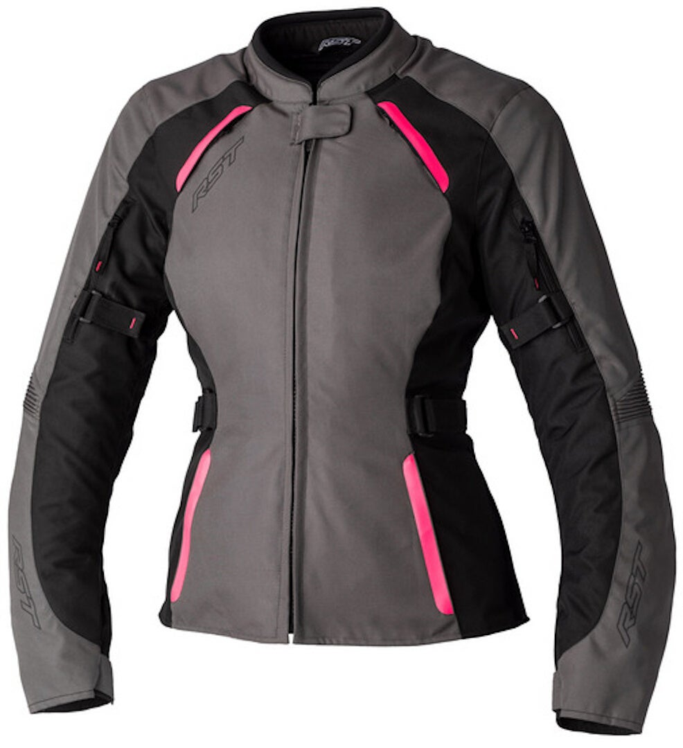 RST Ava waterproof Ladies Motorcycle Textile Jacket grey/hotpink S Figure 1