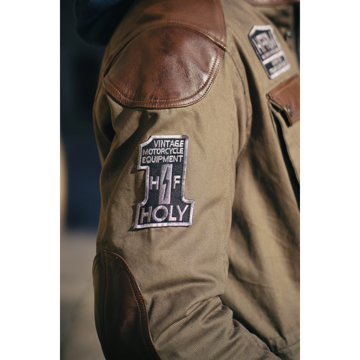 HolyFreedom Quattro Waxed Evo Motorcycle Textile Jacket Khaki L Figure 13