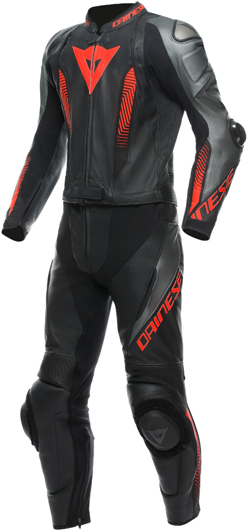 Dainese Laguna Seca 5 2.0 Two Piece Motorcycle Leather Suit black/grey/red 60 Figure 1