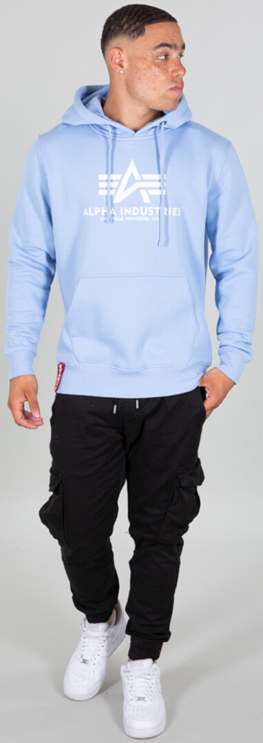 Alpha Industries Basic Hoodie azul claro S Figura 3