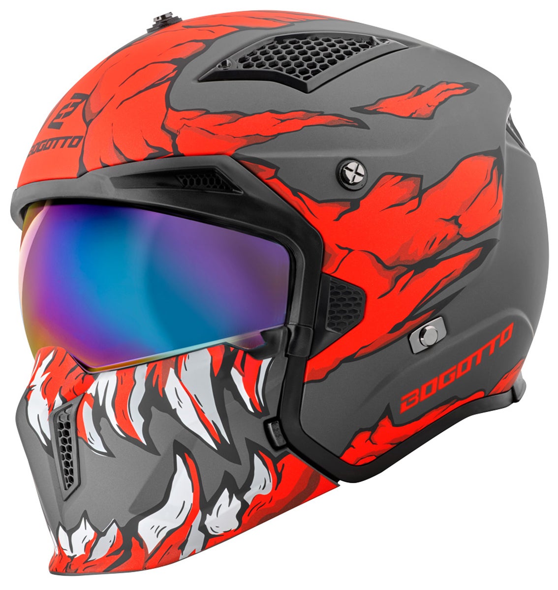 Bogotto Radic Skulash Casque Rouge/Noir XL Figure 5