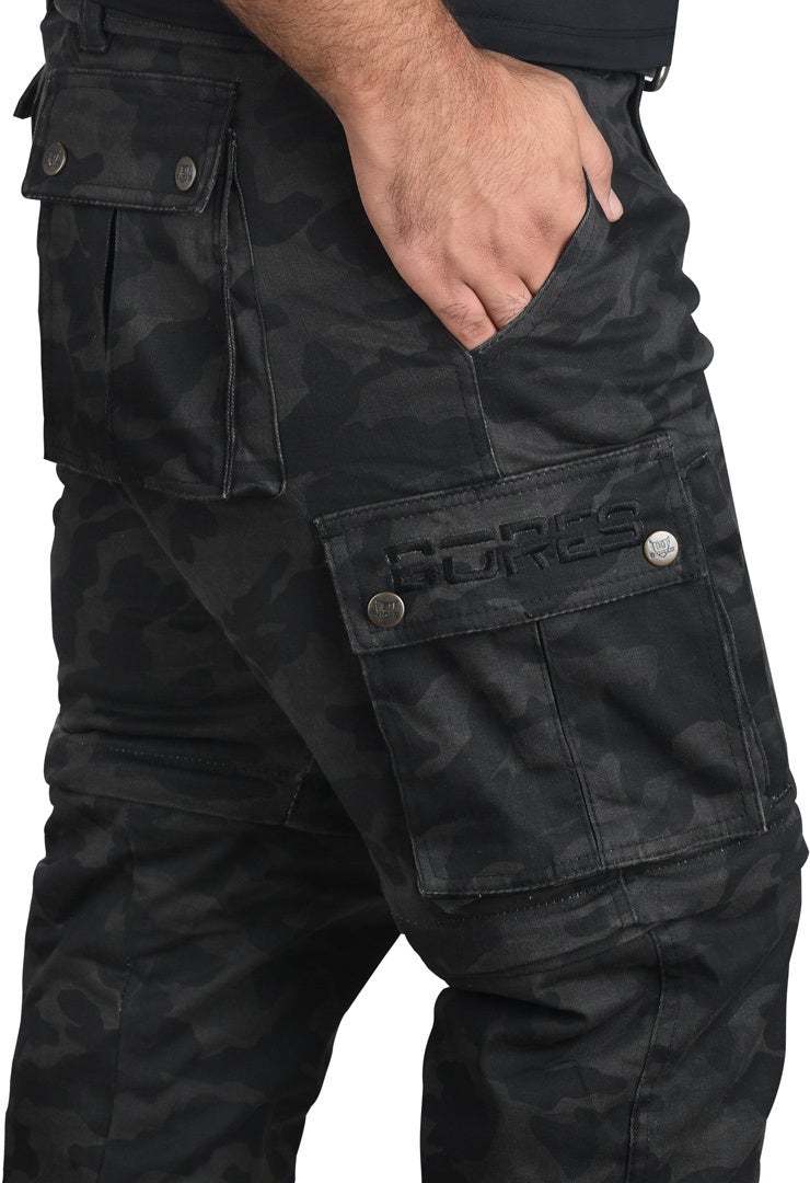 Bores Siggle 2 Motorcycle Textile Pants black camouflage 38/32 Figure 2