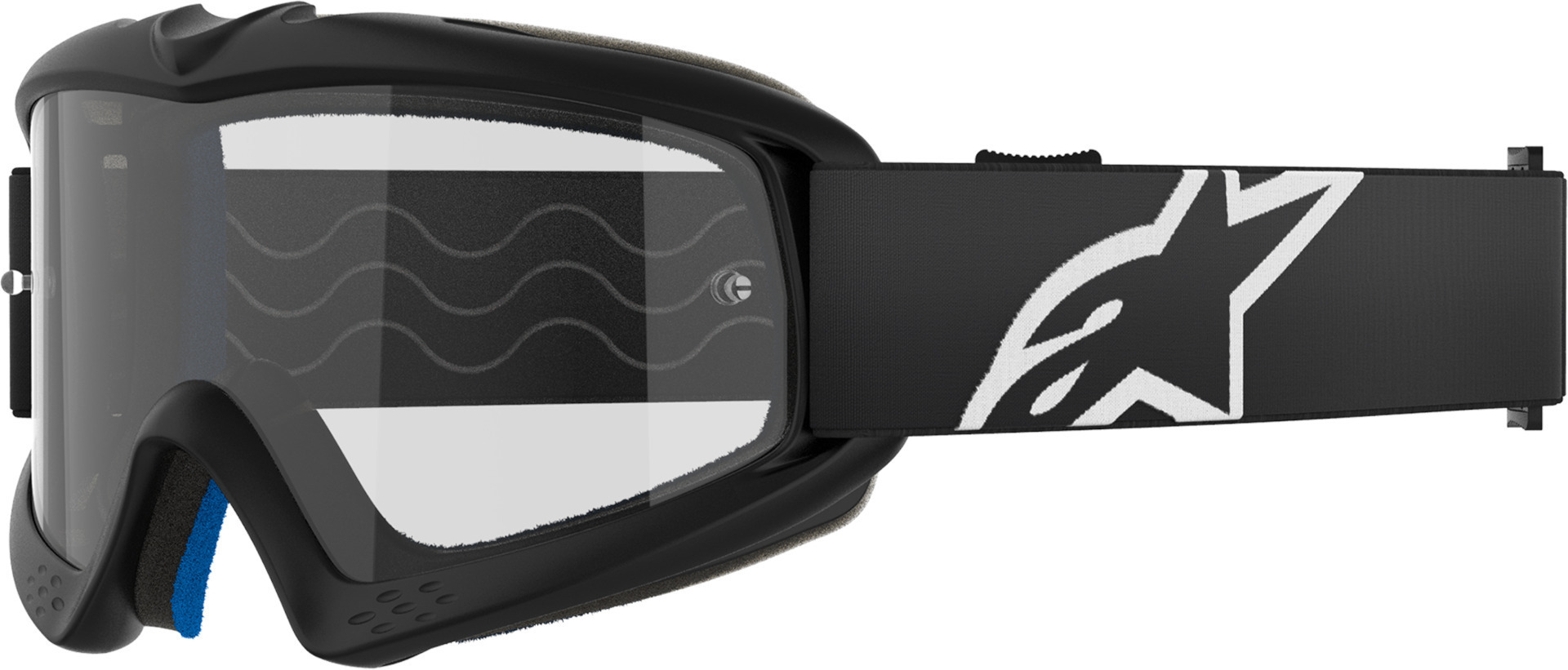 Alpinestars Vision Corp Clear Motocrossglasögon för ungdomar svart Figur 1