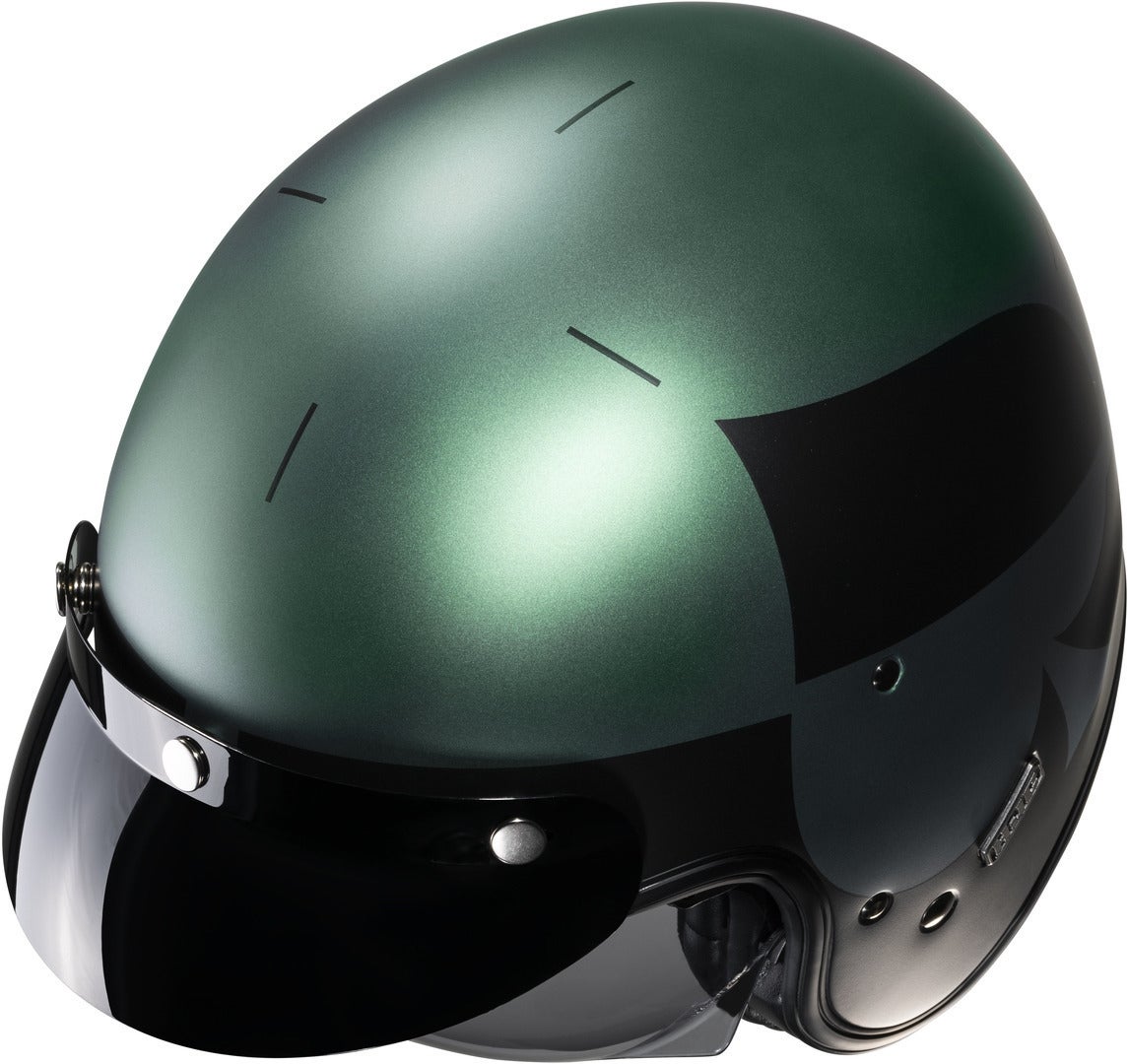 HJC V31 Kuz Retro Jethjelm sort/grøn L (58/59) Figur 4