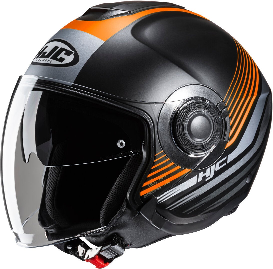 HJC i40N Dova Casco Jet nero/arancione/argento S (55/56) Figura 1