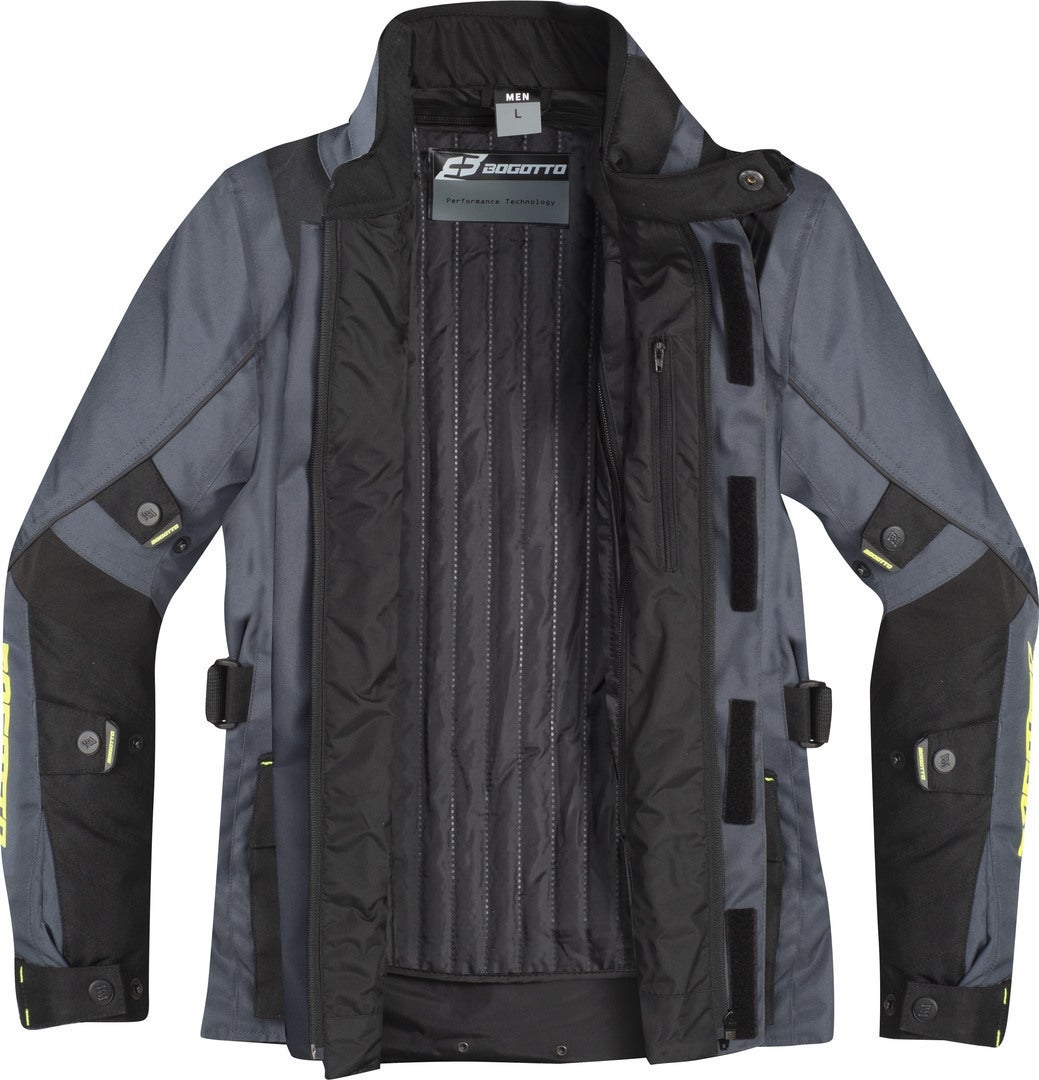 Bogotto Covelo waterproof Motorcycle Textile Jacket black/grey/fluo-yellow XL Figure 3