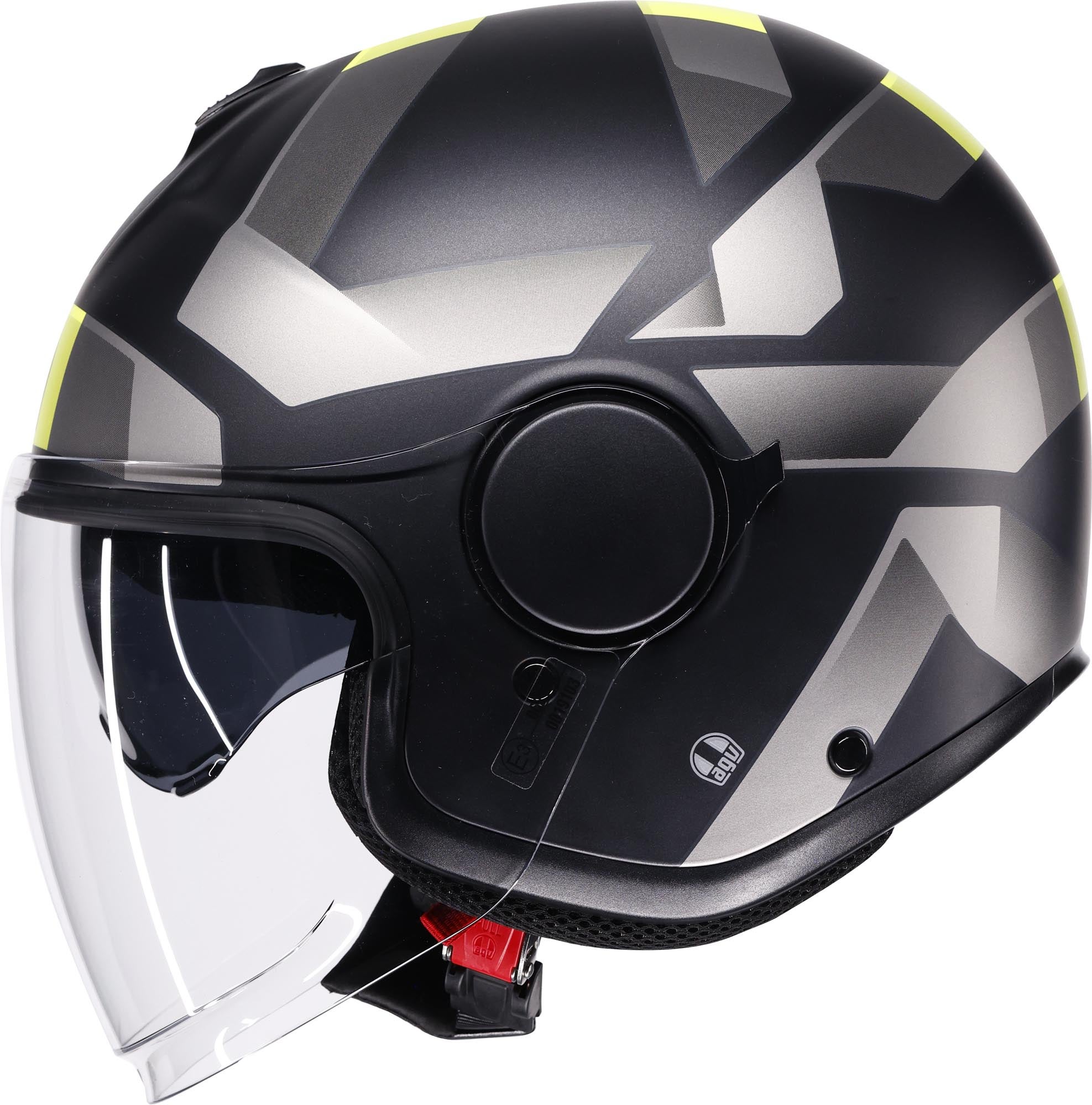 AGV Eteres Camogli Jet hjelm sort mat/grå/gul M (57/58) Figur 4