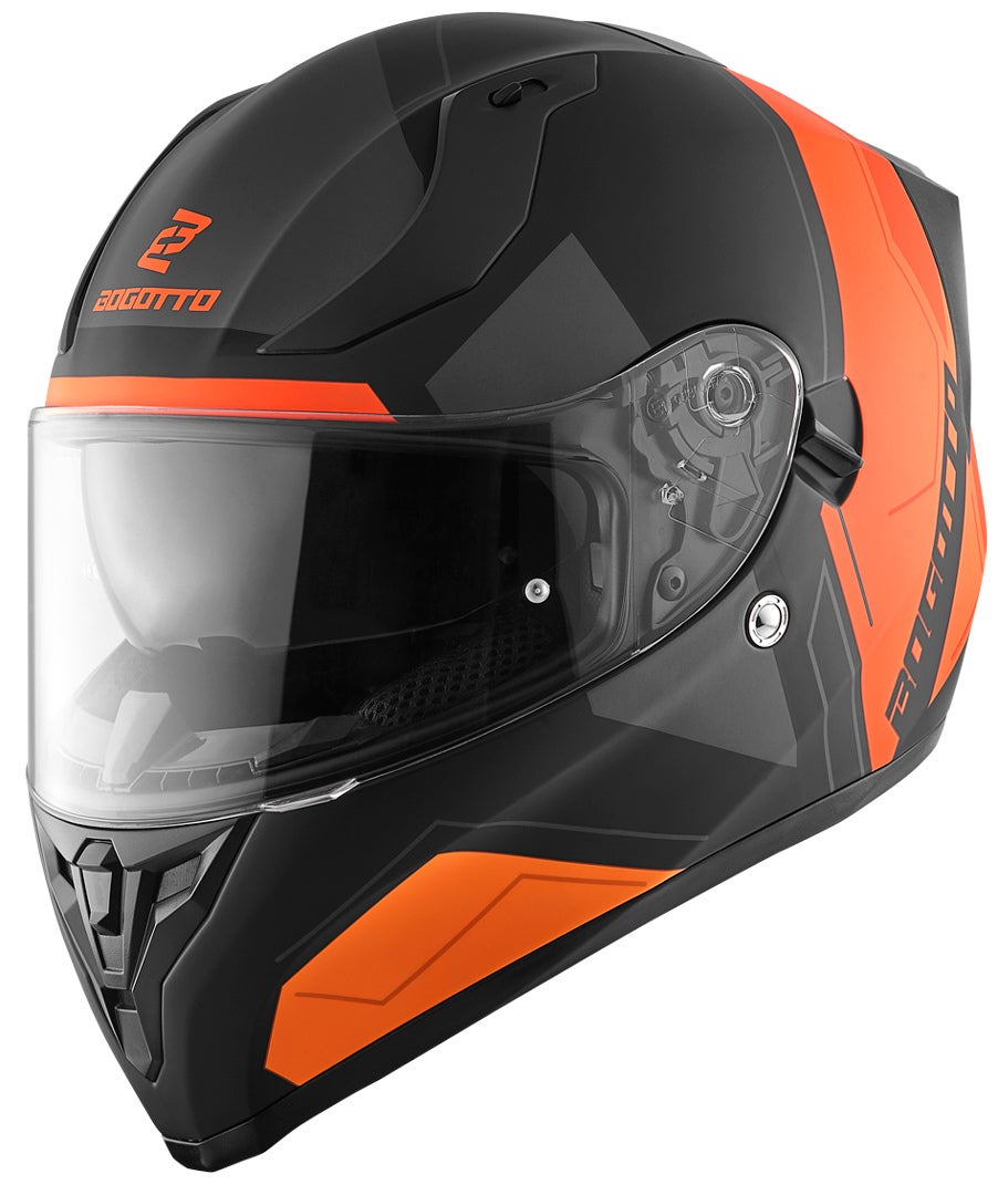 Bogotto V128 Strada Hjelm sort mat/orange M Figur 2
