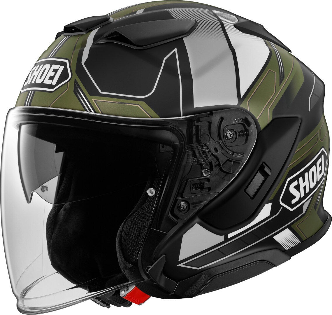 Shoei J-Cruise 3 Whizzy Jet Helmet black/white/red/blue ▻ shop