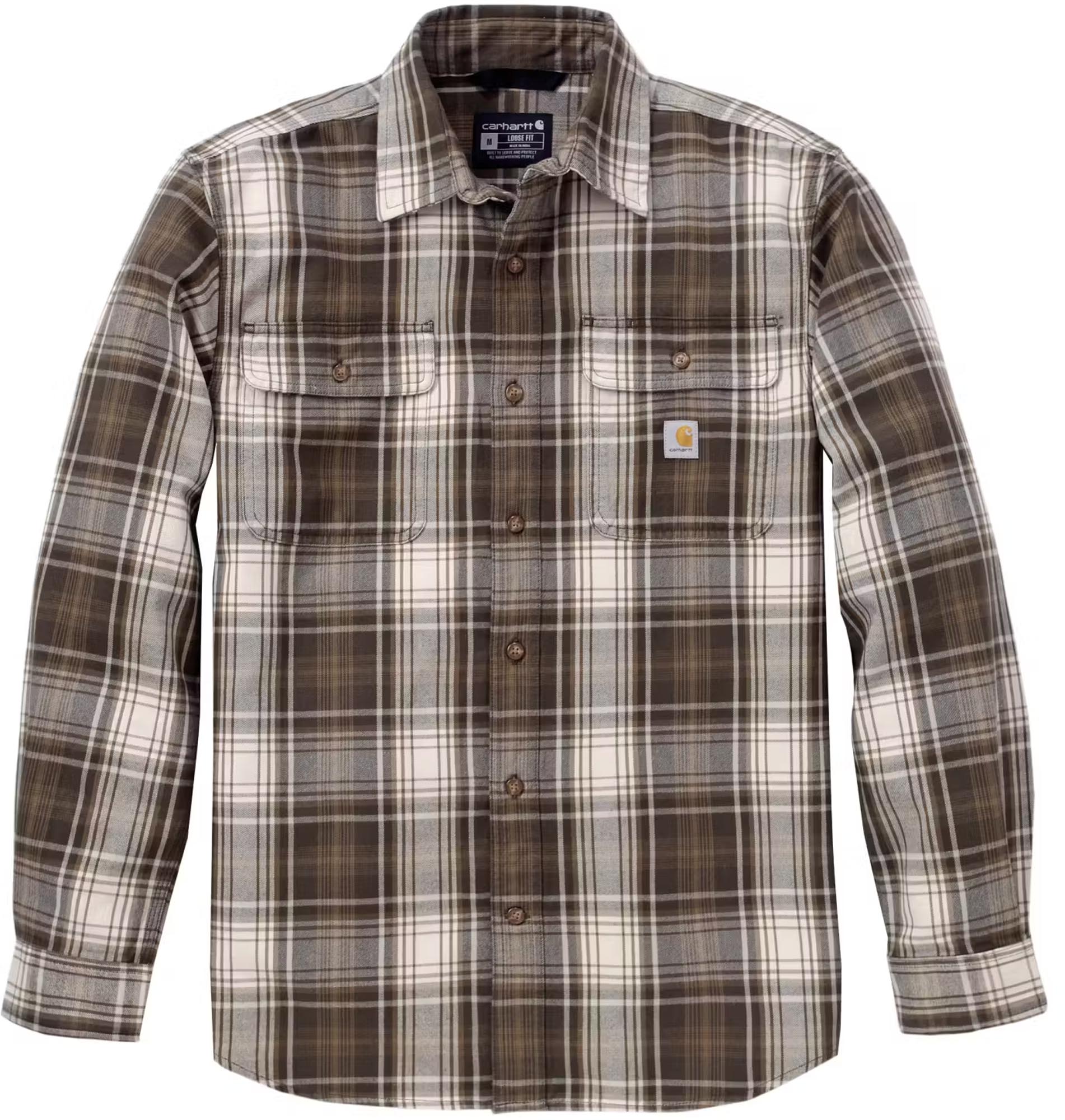 Carhartt Hubbard Loose LS Plaid Majica rjava/siva L Slika 1