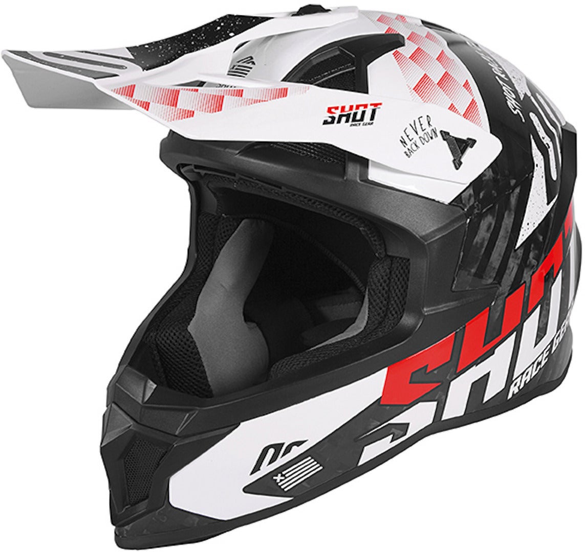 Shot Lite Carbon Rush Casco Motocross nero/rosso MS (57/58) Figura 1