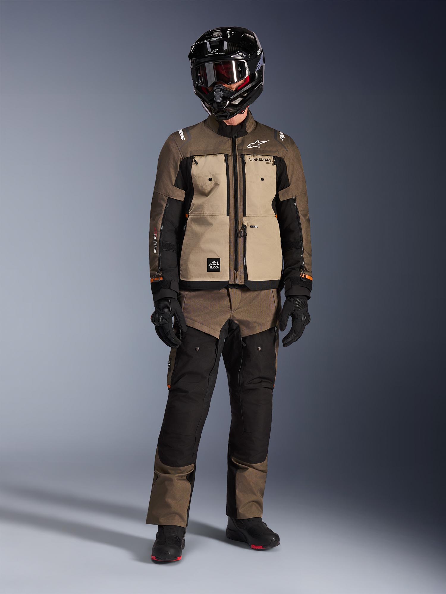 Alpinestars Cusco Drystar waterproof Motorcycle Textile Jacket brown/grey L Figure 9