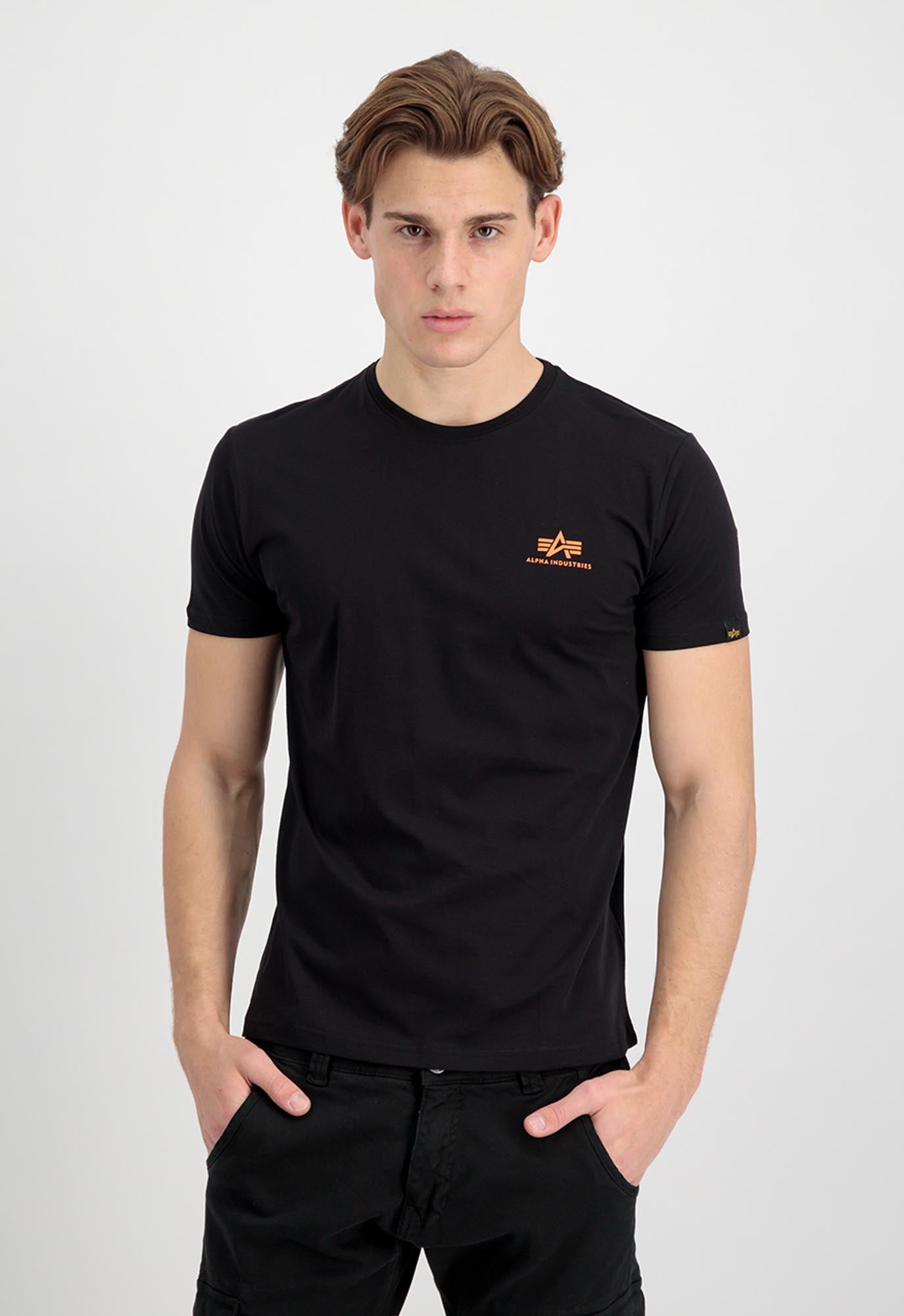 Alpha Industries Backprint Reflective Camiseta negro/naranja XS Figura 2