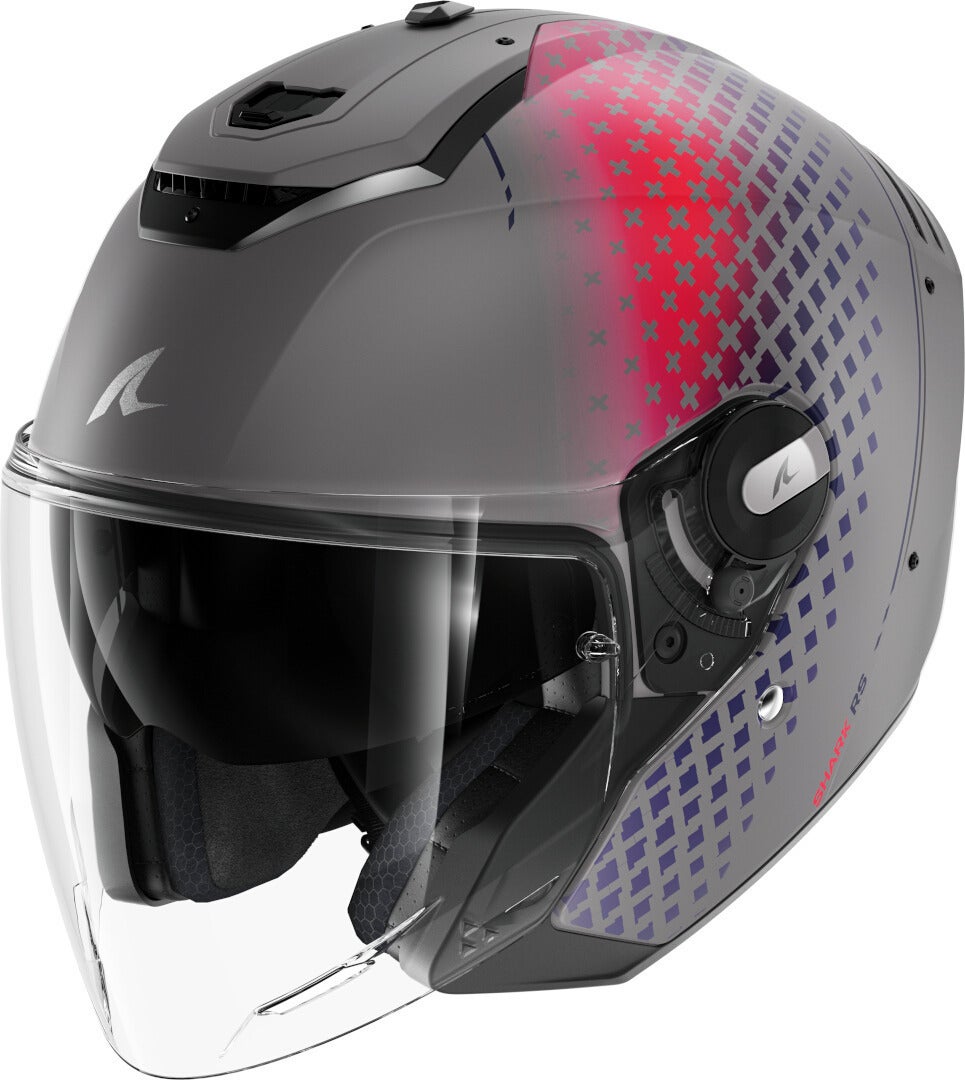 Shark RS Jet Stride Casco Jet Grigio opaco/rosa XXL (63/64) Figura 1