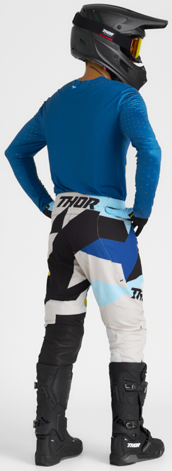 Thor Sportmode Brave Motocross bukser sort/blå/gul 34 Figur 8
