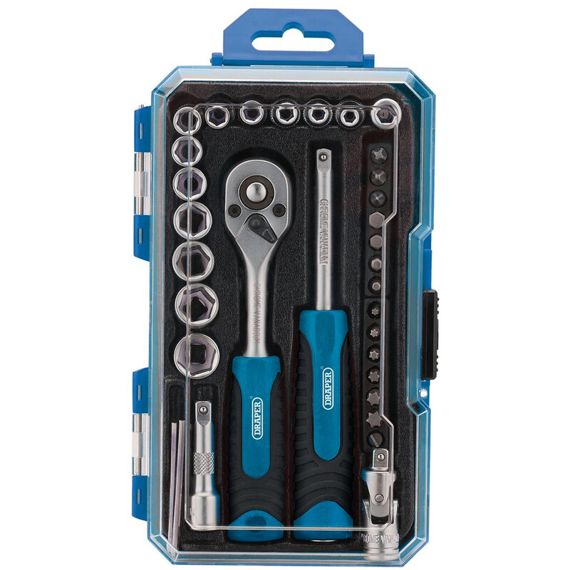 Draper 1/4'' Set mit 35 Steckschlüsseln Abbildung 1