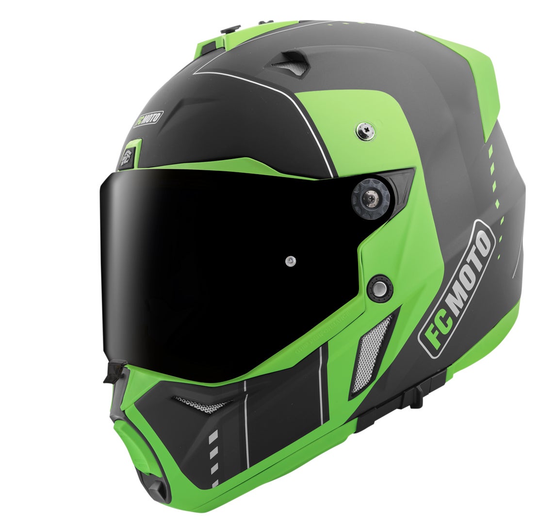 FC-Moto Merkur Pro Air Casco Enduro nero/verde S Figura 3